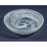 A glass bowl, 28cm dia.