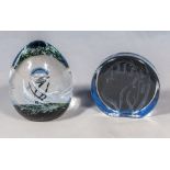 Two glass paperweights