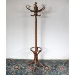 A bentwood hat stand