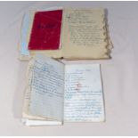Vintage hand written recipe books