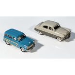 Two Lansdowne diecast model cars, 1954 two tone grey Ford and a 1956 Ford Squire