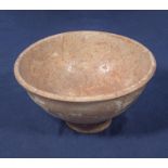 A rare antique Chinese 12th century Song-Ding type whiteware Juluxian high footed bowl, 14cm dia 8cm