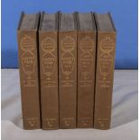 William Makepeace Thackeray, three volumes of Vanity Fair and two volumes of Pendennis,