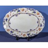 A decorative oval platter, 45cm