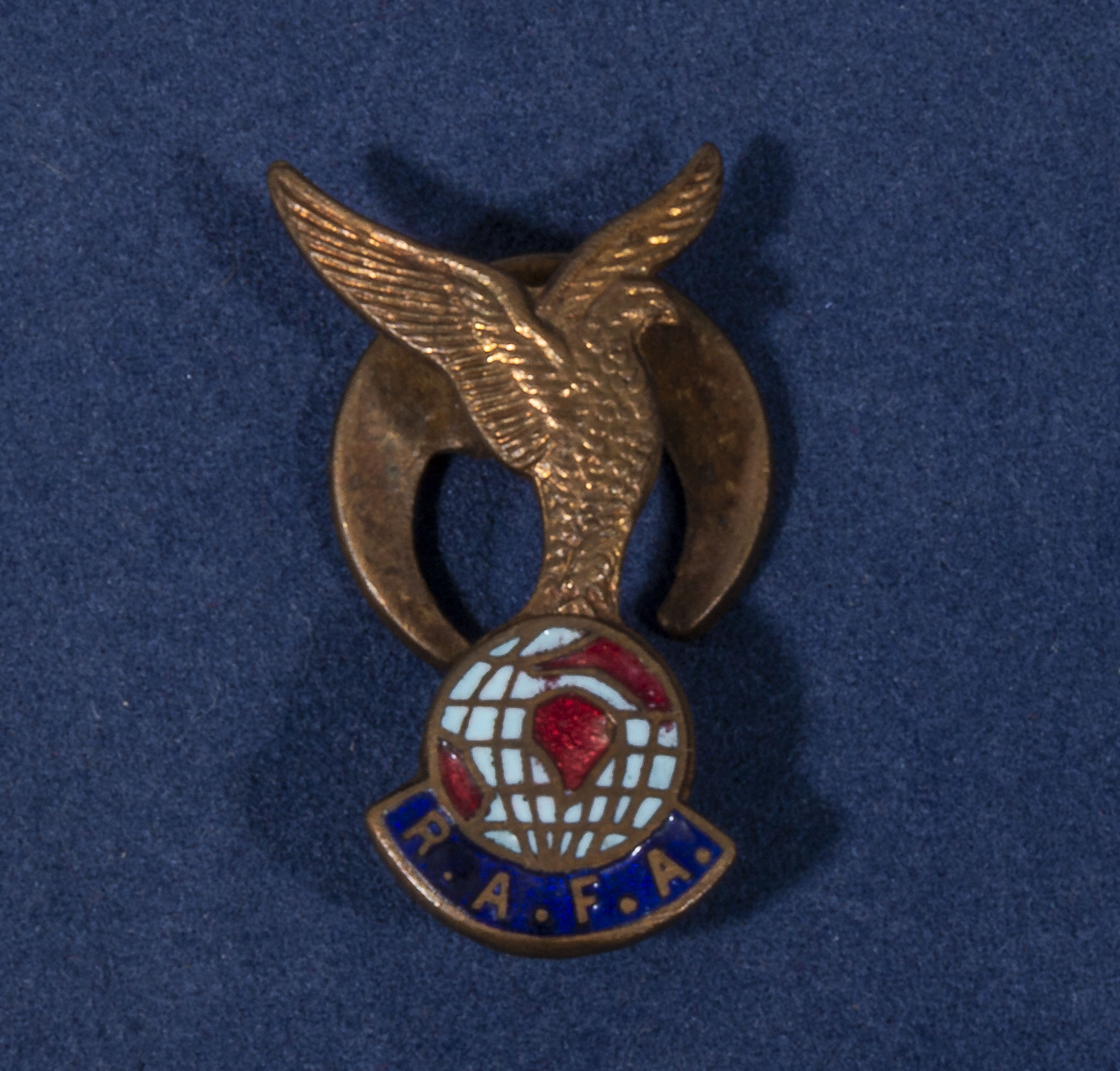 A military silver enamel Royal Engineers tie pin with a R.A.F.A enamel button badge (2) - Image 3 of 3