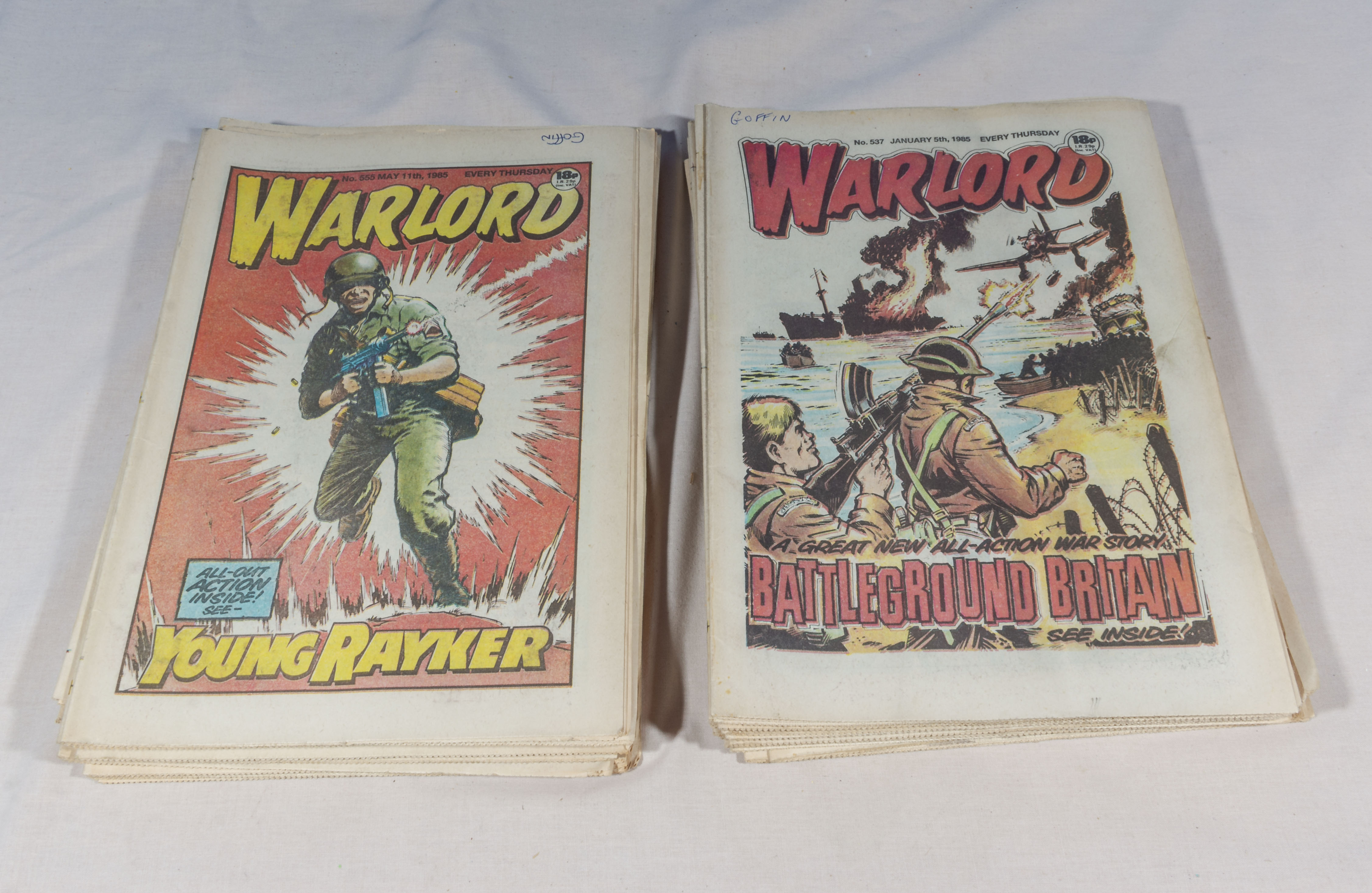35 vintage Warlord comics 1985 5th Jan - 7th Sept