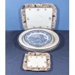 Three ashets, two serving platters and a plate