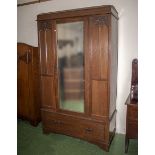 A nice Edwardian mahogany single door wardrobe. 195cm tall x 115cm wide x 46cm deep