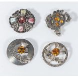 Four Scottish brooches
