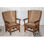 A pair of child's Orkney chairs, 60cm tall and 43cm wide