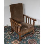 A Deco arm chair adjustable back rest