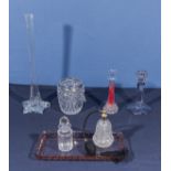 A selection of glass items