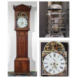 A Scottish mahogany 8 day Grandfather clock.