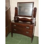 An Edwardian dressing table. 150cm tall x 100cm wide x 48cm deep