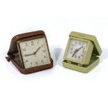 Two vintage travel clocks