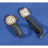 Two lady's 9ct gold wrist watches