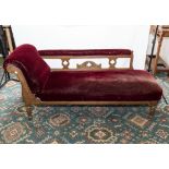 An Edwardian Arts and Crafts style chaise longue