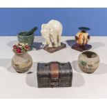 An elephant and other items