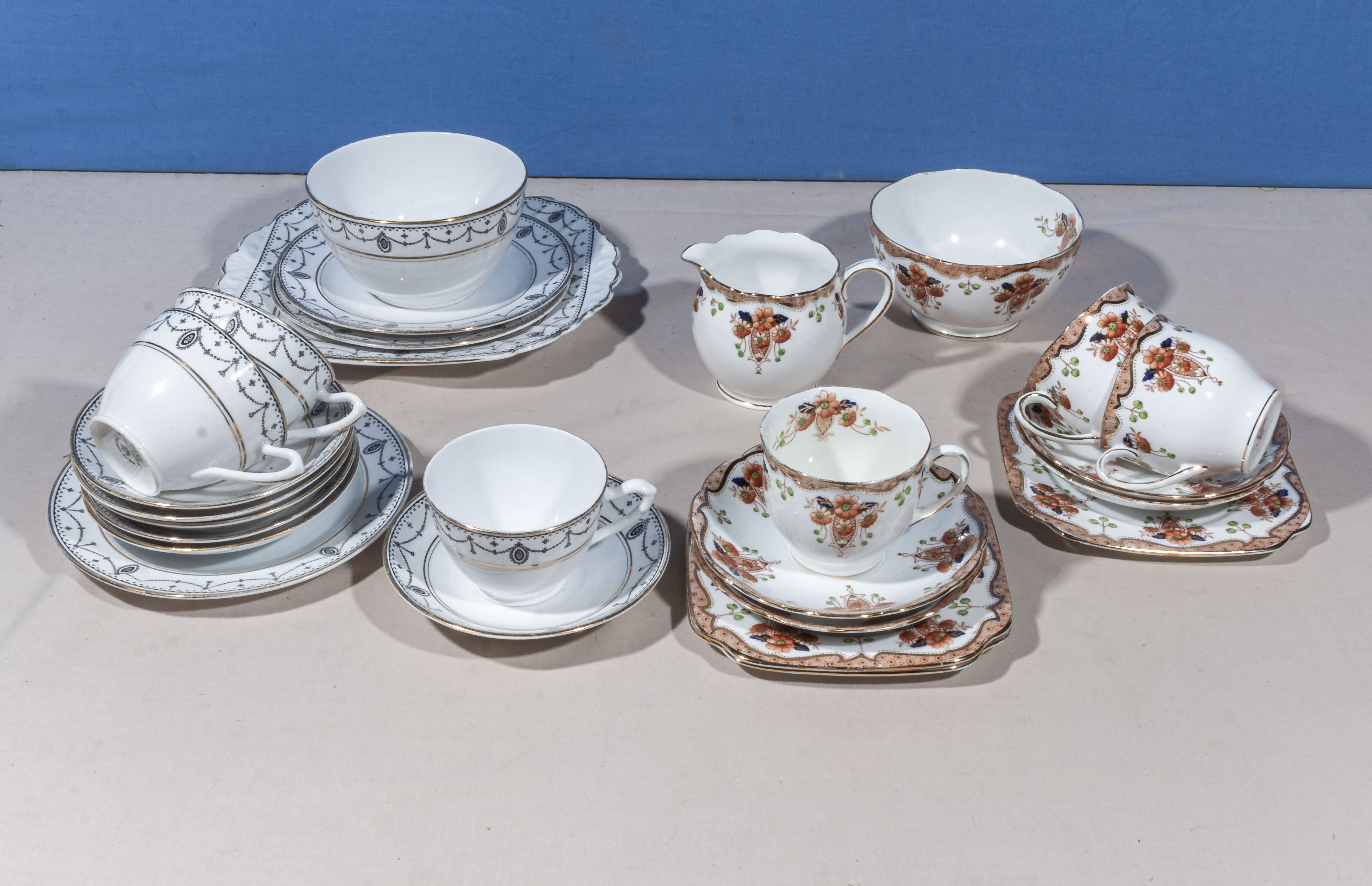 Two part china teasets