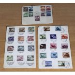 Three cards of German stamps, verso - Reichsmessestadt Leipzig Internationale Leipziger Masse (