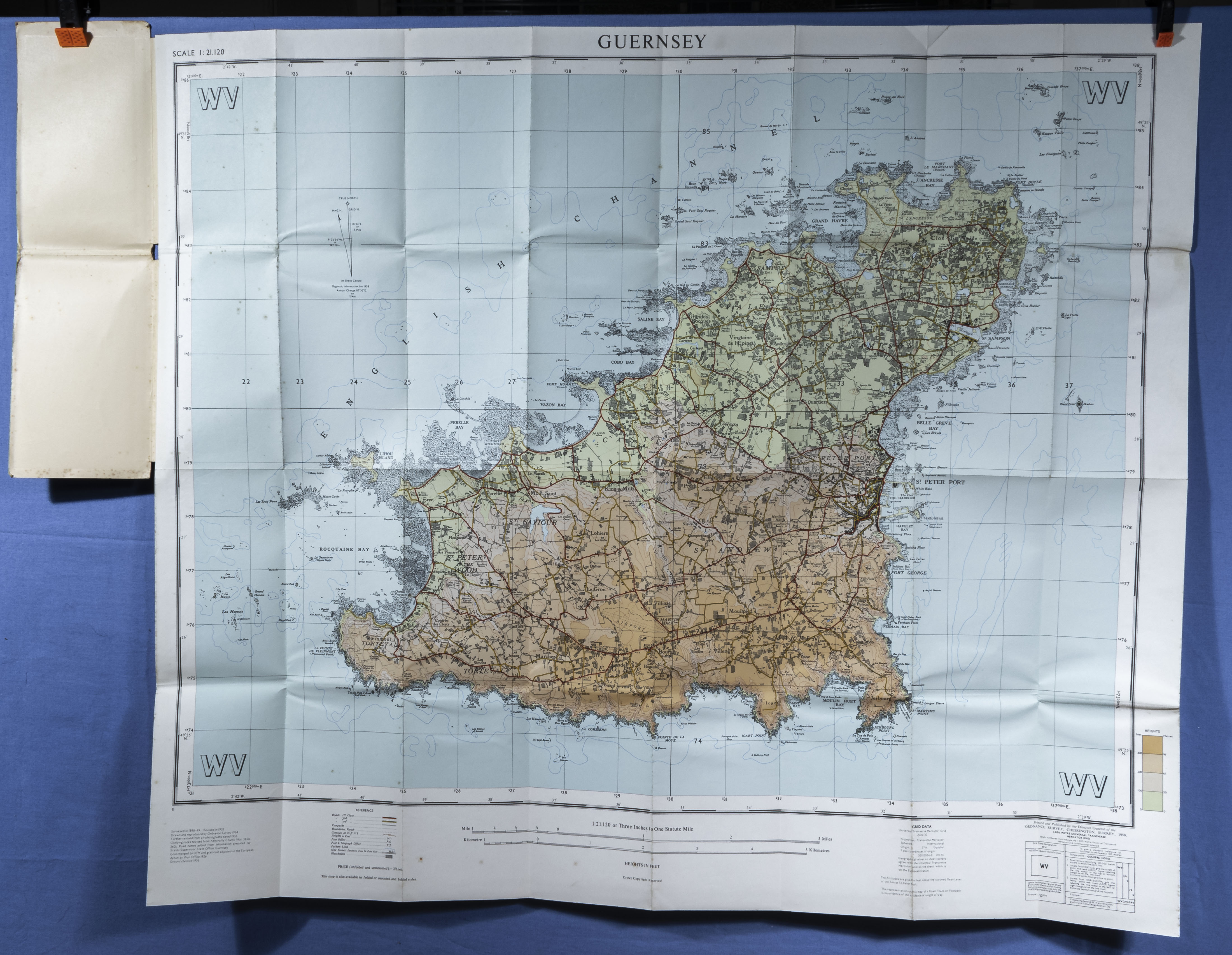 Four Ordnance Survey paper maps, Guernsey, North Yorkshire Moors, sheet NZ80 and sheet NZ81 together - Image 10 of 10