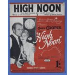 Gary Cooper music sheet High Noon.1930s.song Do Not Forsake Me Oh My Darlin.