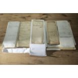 A bundle of 18th to 20th century dispositions and discharge notices for a property in Selkirk