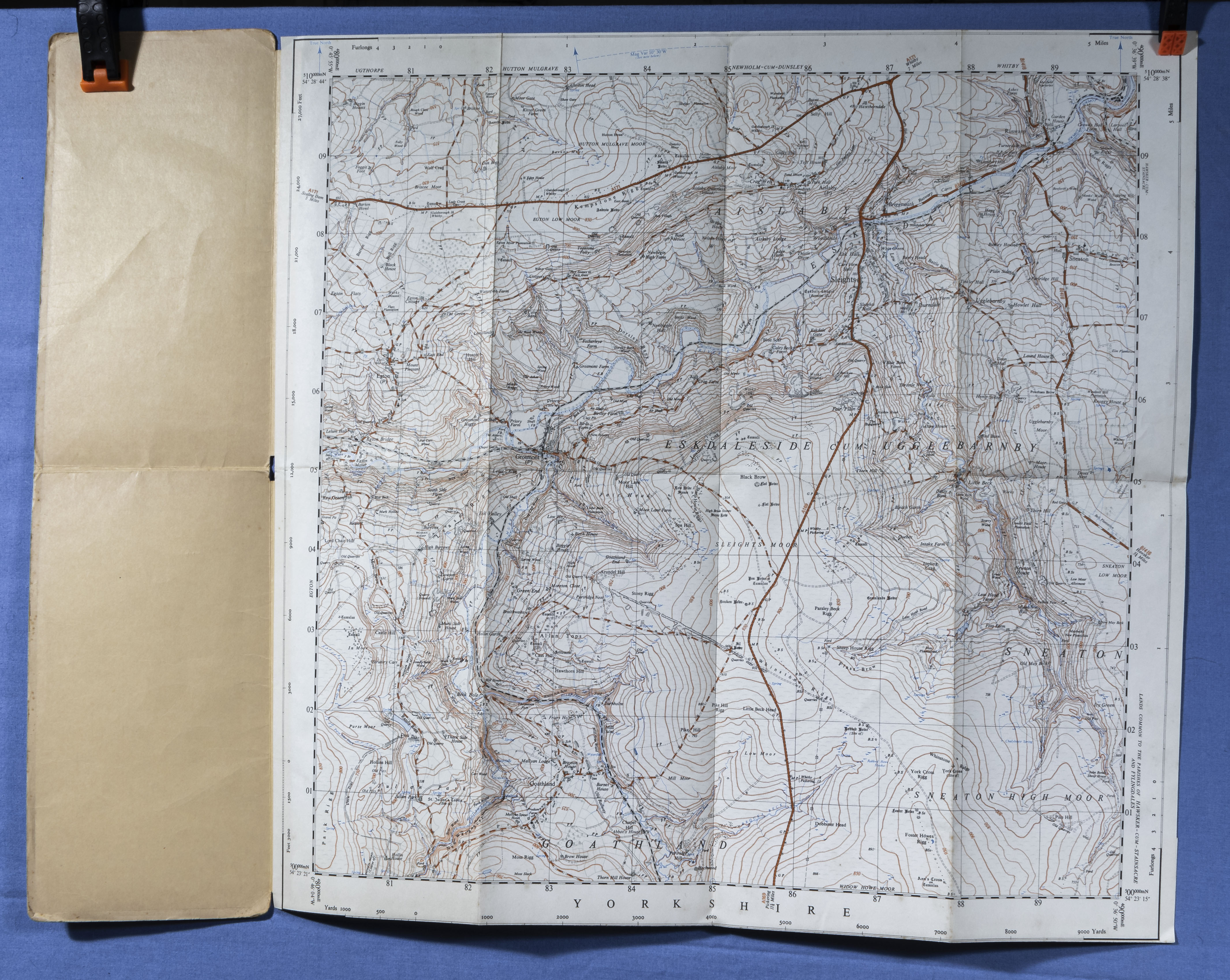 Four Ordnance Survey paper maps, Guernsey, North Yorkshire Moors, sheet NZ80 and sheet NZ81 together - Image 8 of 10