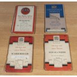 Four Ordnance Survey cloth maps, Pickering 1947, Scarborough 1955, Redcar and Whitby 1955 and