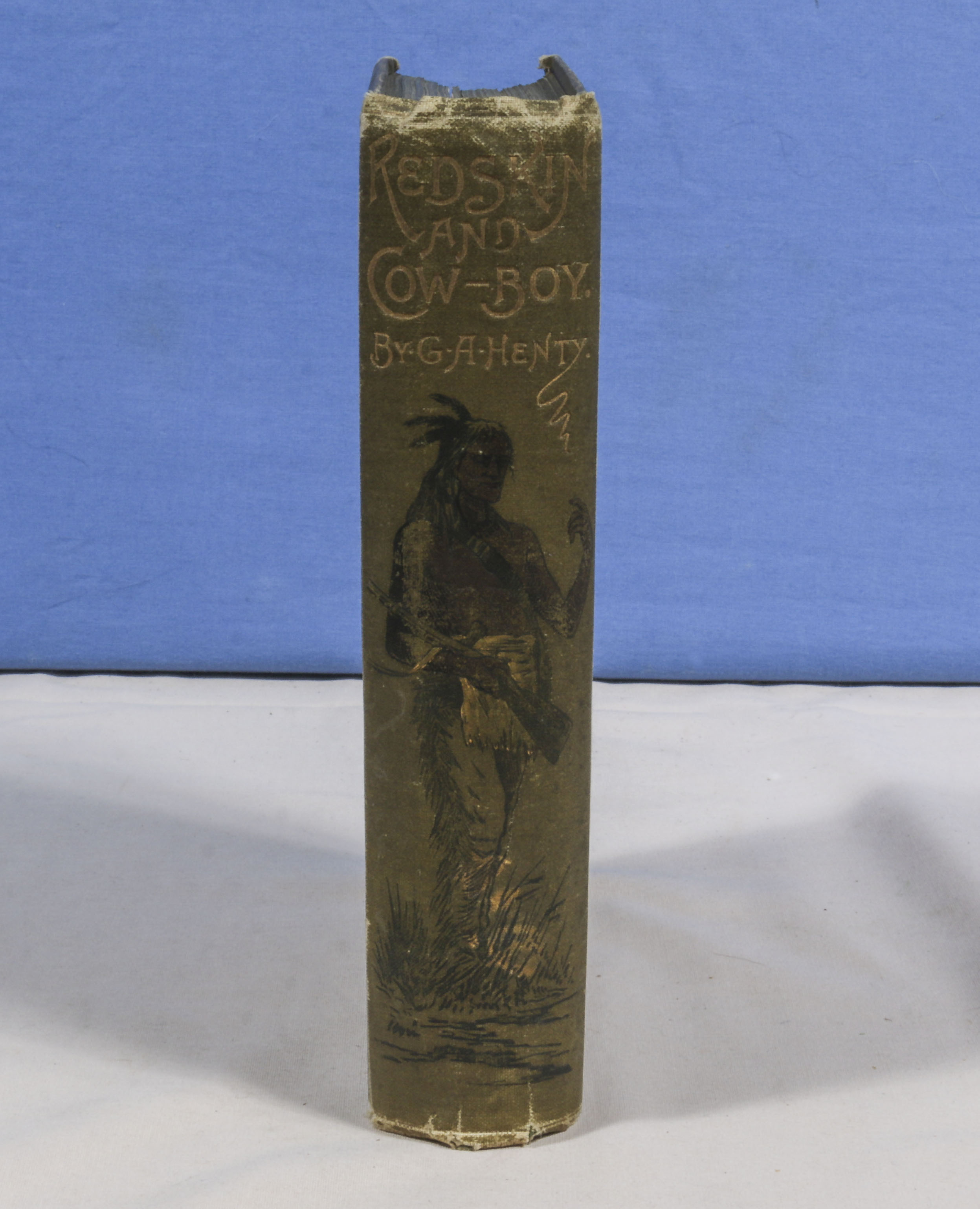 G. A. Henty. Redskin and Cowboy, tale of the western plains.1st edition. 1891 with 12-page - Image 3 of 6