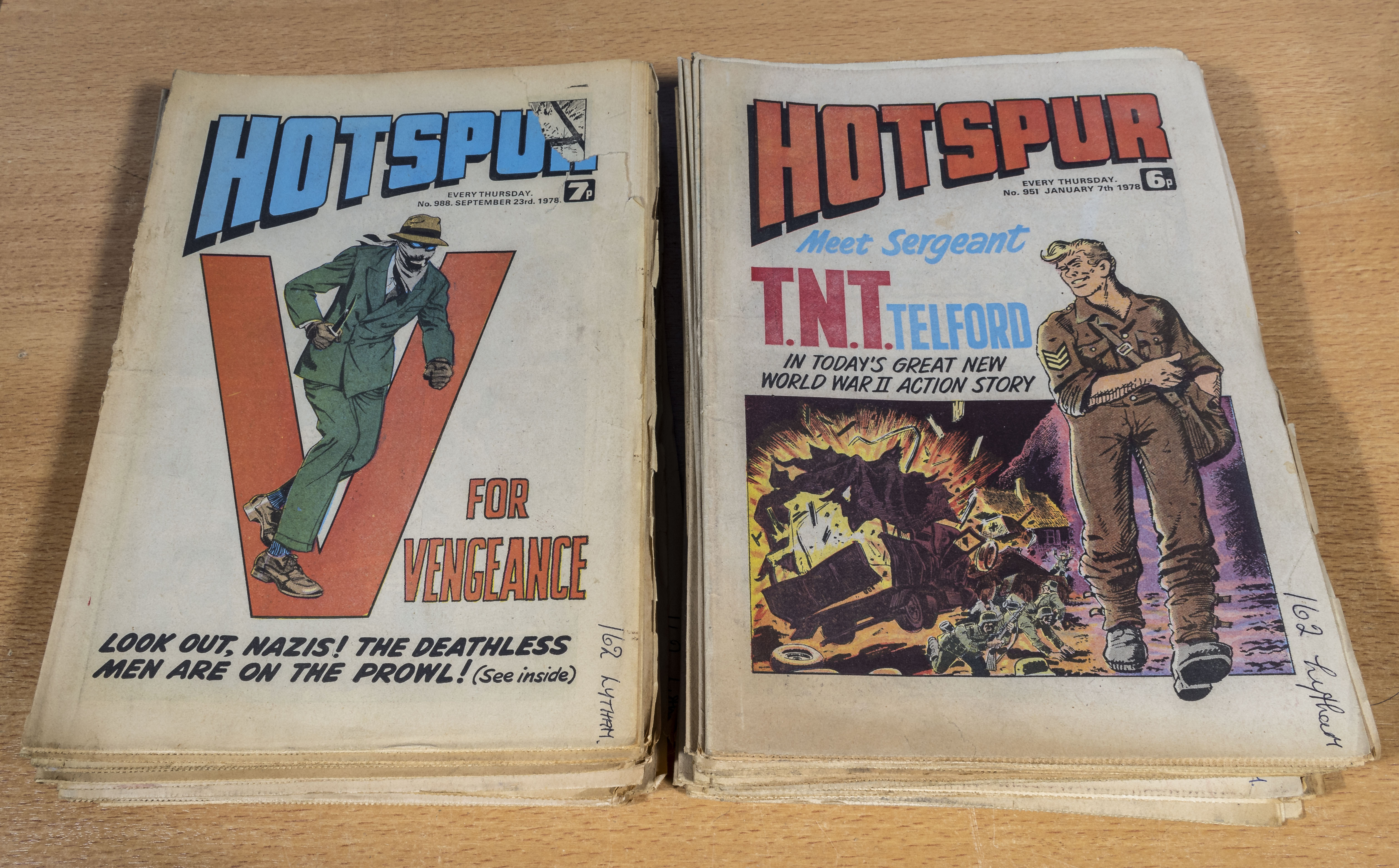 52 vintage Hotspur comics full year 1978