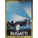 Poster - Christies sale Bugatti 1987 unframed 27" x 20"