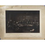 Edinburgh interest rare photograph of local worthies, the master, treasurer and assistants and