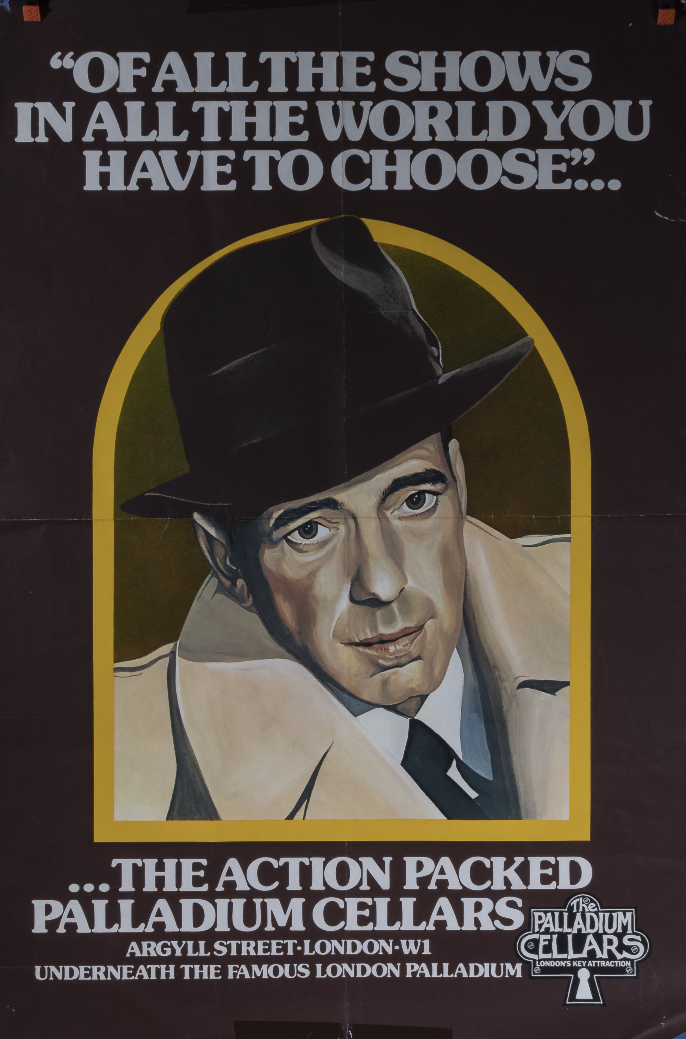 Poster - Humphrey Bogart London Palladium, unframed size 30" x 20"