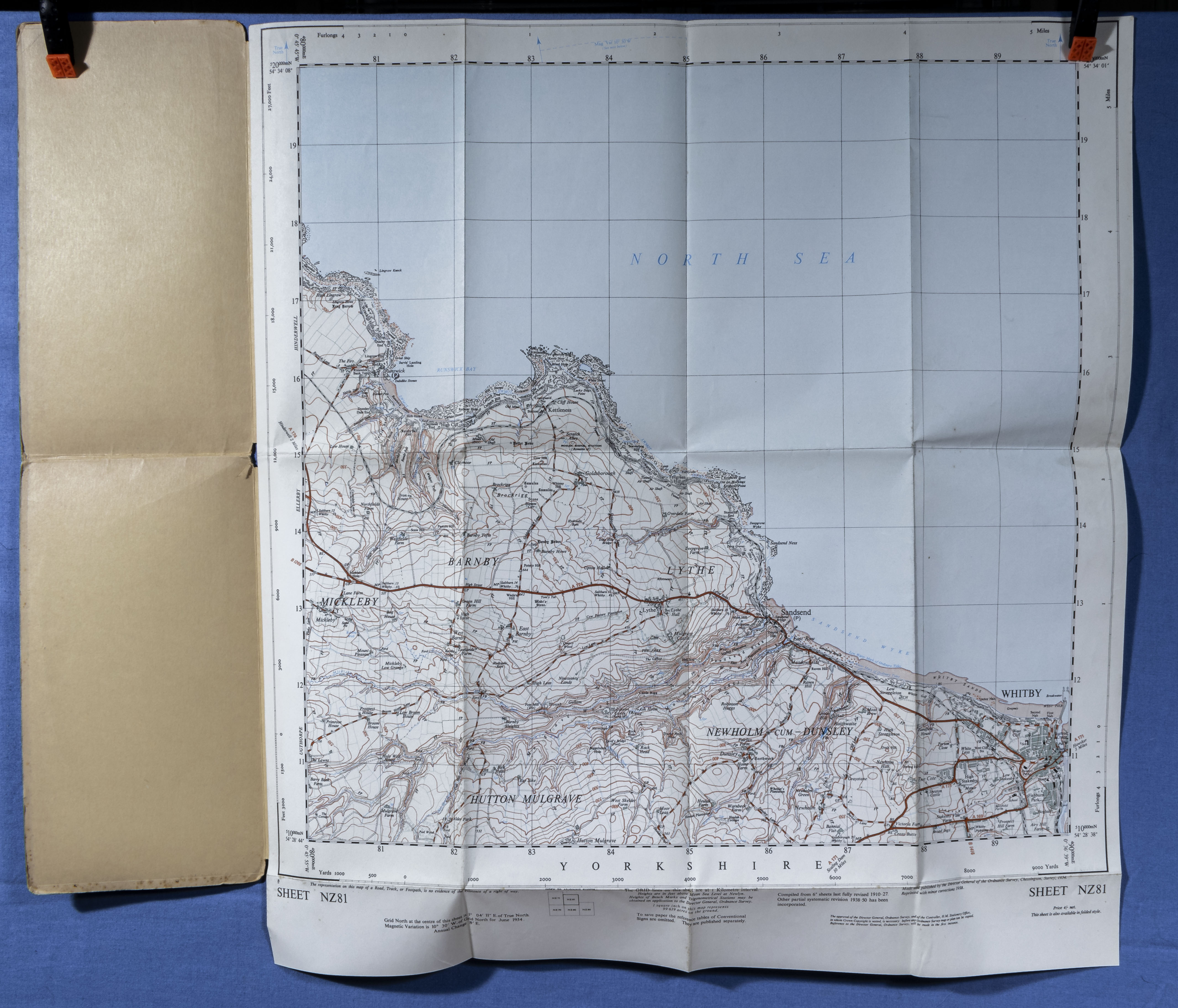 Four Ordnance Survey paper maps, Guernsey, North Yorkshire Moors, sheet NZ80 and sheet NZ81 together - Image 5 of 10