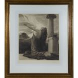 Frederick Lord Leighton of Stratton PRA. pencil signed mezzotint on India paper by H. Scott.