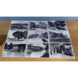 Nine photographic prints depicting scenes in and around Hawick including Wilton Lodge, Teviot