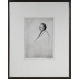 Sir Muirhead Bone (1876-1953) 20th century framed dry point etching, Portrait of John Robertson of