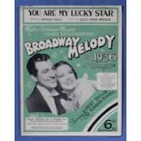 Robert Taylor and Eleanor Powell, song sheet, Broadway Melody of 1936.