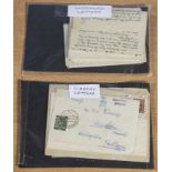 WW11 interest period , small collection of personnel letters re Woodford family Weymouth and Lindsay