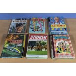 A collection of children's annuals, Striker, Tarzan, The Broons