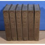 William Makepeace Thackeray, three volumes of Vanity Fair and two volumes of Pendennis,