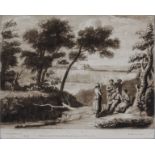 Claude le Lorrain detin antique print. no.35. published April 23.1774. by john Boydell, engraver