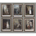 F.WHEATLY R.A set of 6 cries of London coloured mezzotints ,engraved by G. Vendramini, published