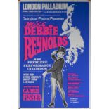 Poster - London Palladium Miss Debbie Reynolds featuring Carrie Fisher, unframed size 30" x 20"