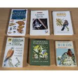 Four books relating to birds of Britain and Europe together with a Field Guide to Mushrooms and an