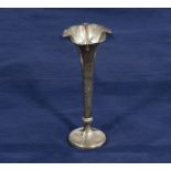 Silver fluted vase Birmingham 1904. 7" high.