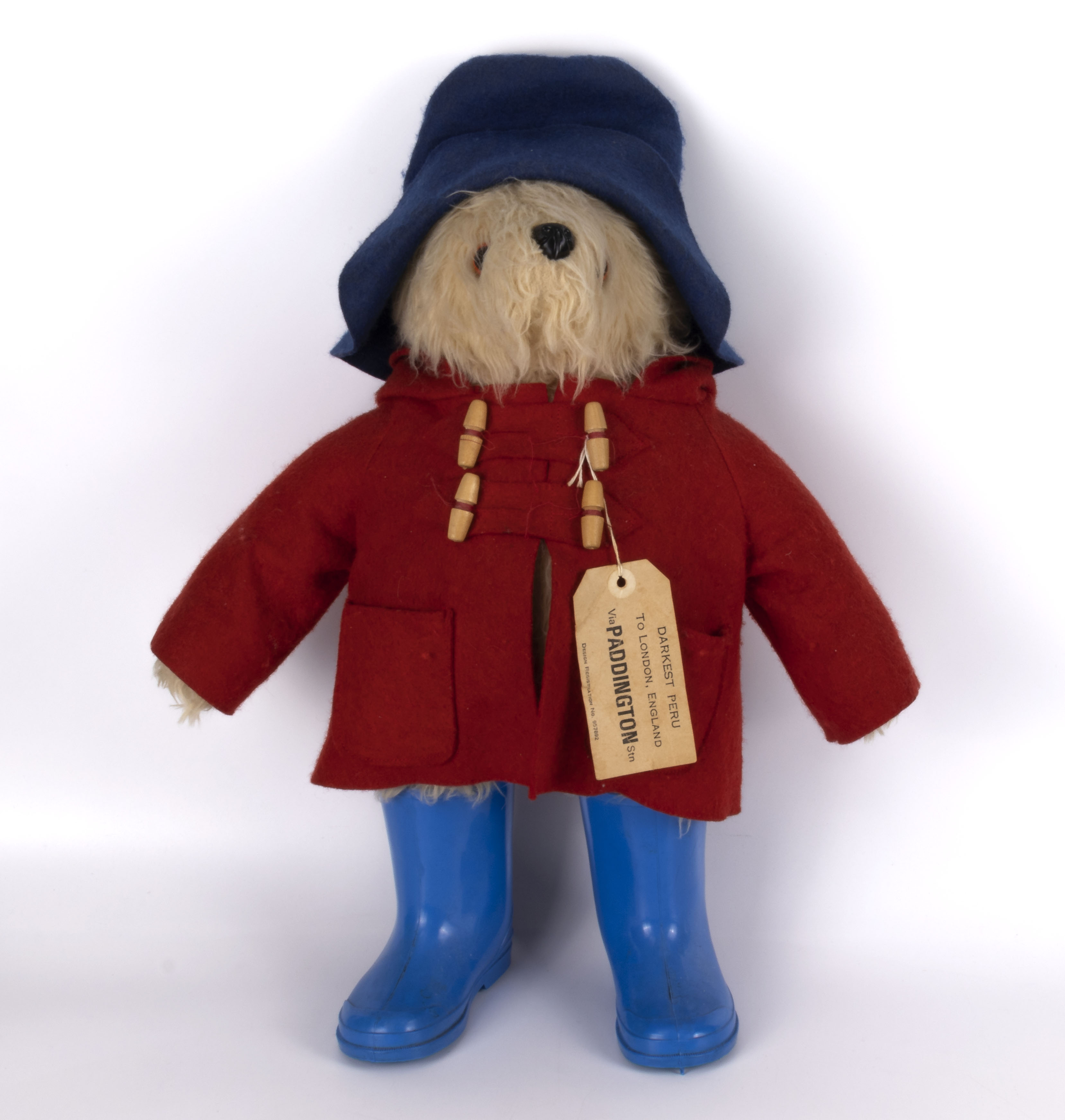 Paddington Bear - Film Fare Ltd 1980 with blue Dunlop Wellington boots, no. 957892