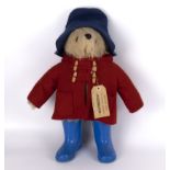 Paddington Bear - Film Fare Ltd 1980 with blue Dunlop Wellington boots, no. 957892