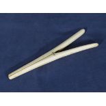 Whalebone Victorian glove stretchers. 7"long.